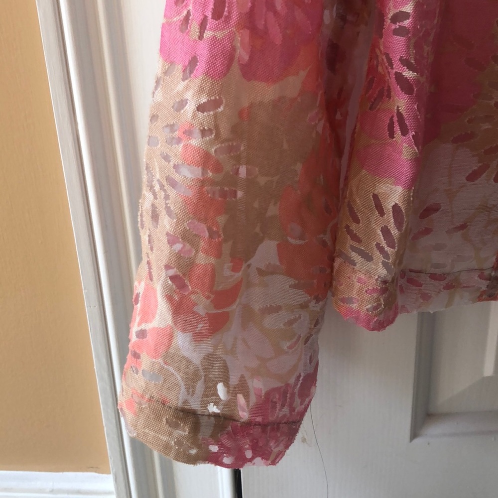 Ruby Rd. Button Down Top Size 10 Pinks & Creams - image 4